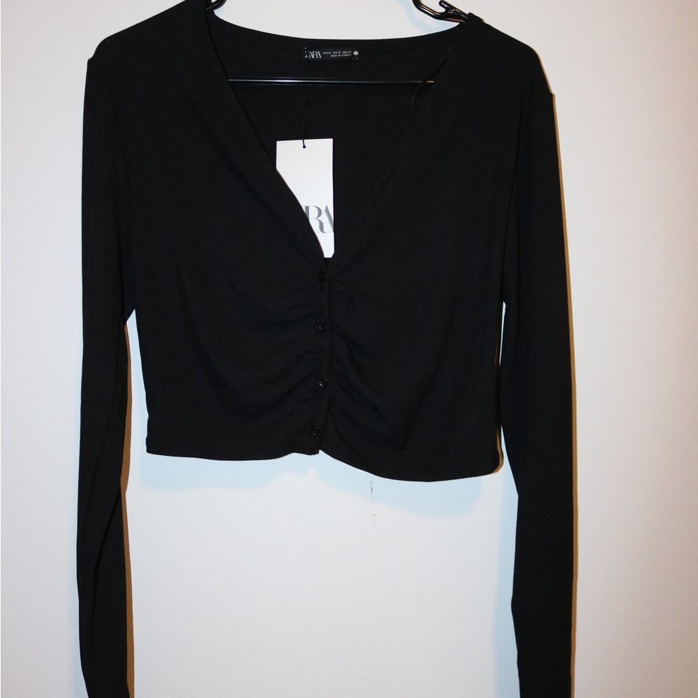 Zara Black Crop Top